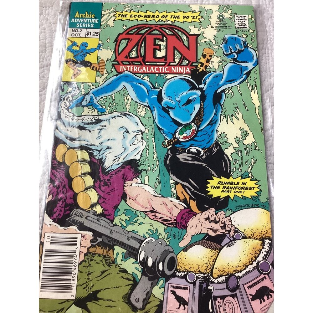 Vintage Zen Intergalactic Ninja Comic #2 Archie Adventure Series 1991